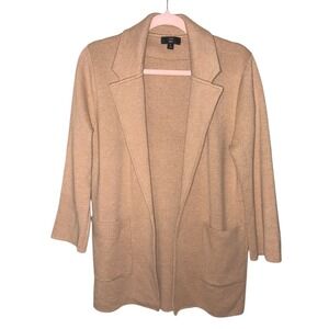 J.Crew 365 Wool Blend Cardigan Jacket Shacket w pockets sz S Camel Tan Color